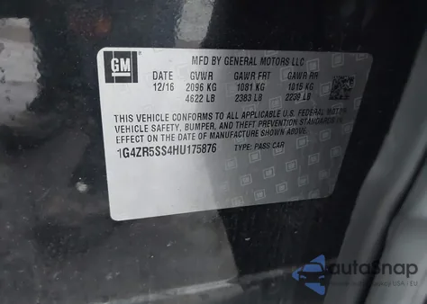 2017 Buick Lacrosse Premium z USA, uszkodzony, nr VIN 1G4ZR5SS4HU175876